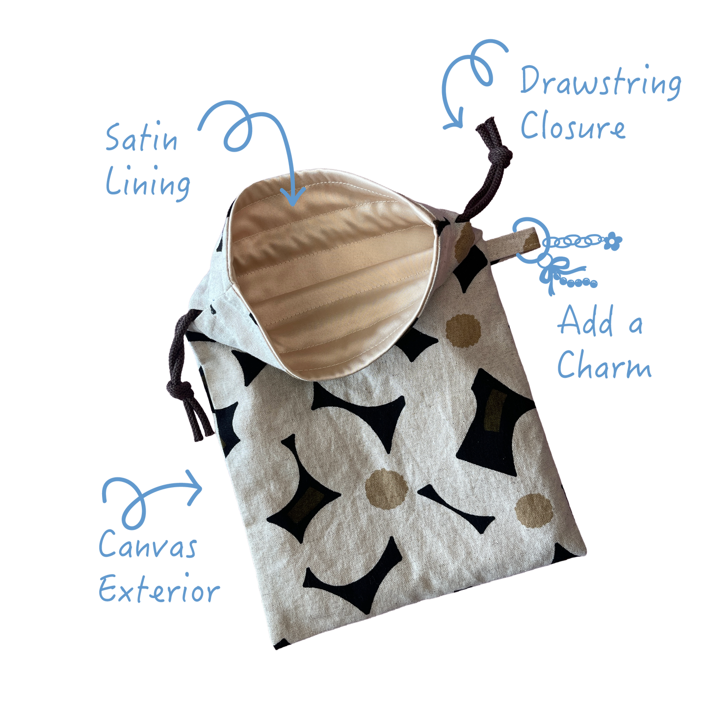 Intimate Storage Bag - Beige Flowers