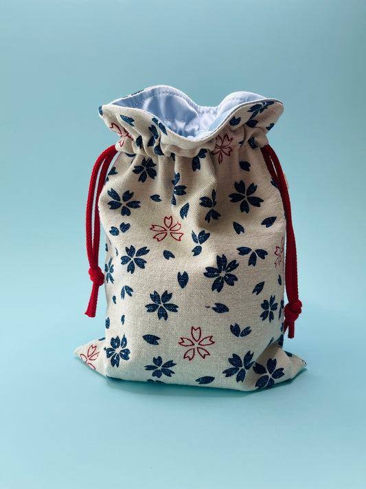 Intimate Storage Bag - Blue Red Flowers