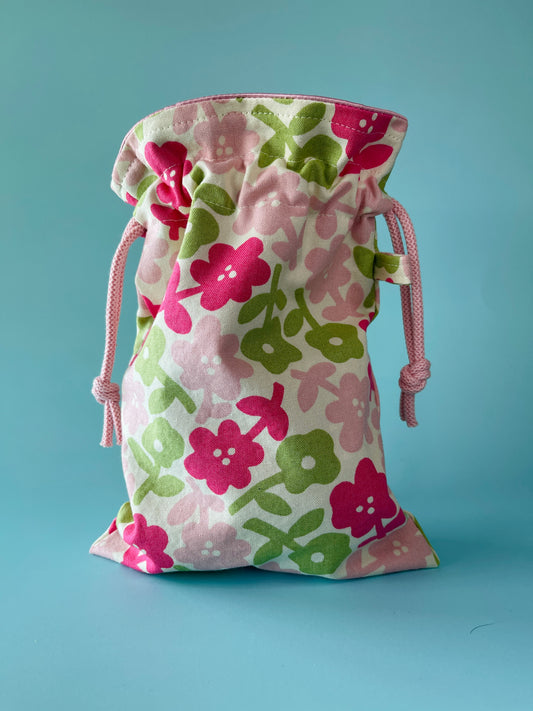 Intimate Storage Bag - Pink Green Flowers
