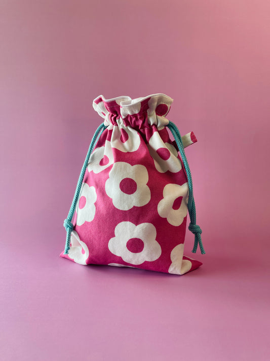 Intimate Storage Bag - Pink White Flowers